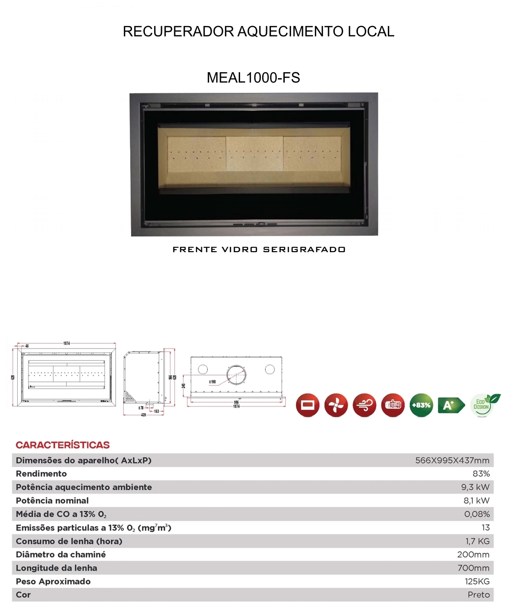 Recuperador aquecimento local