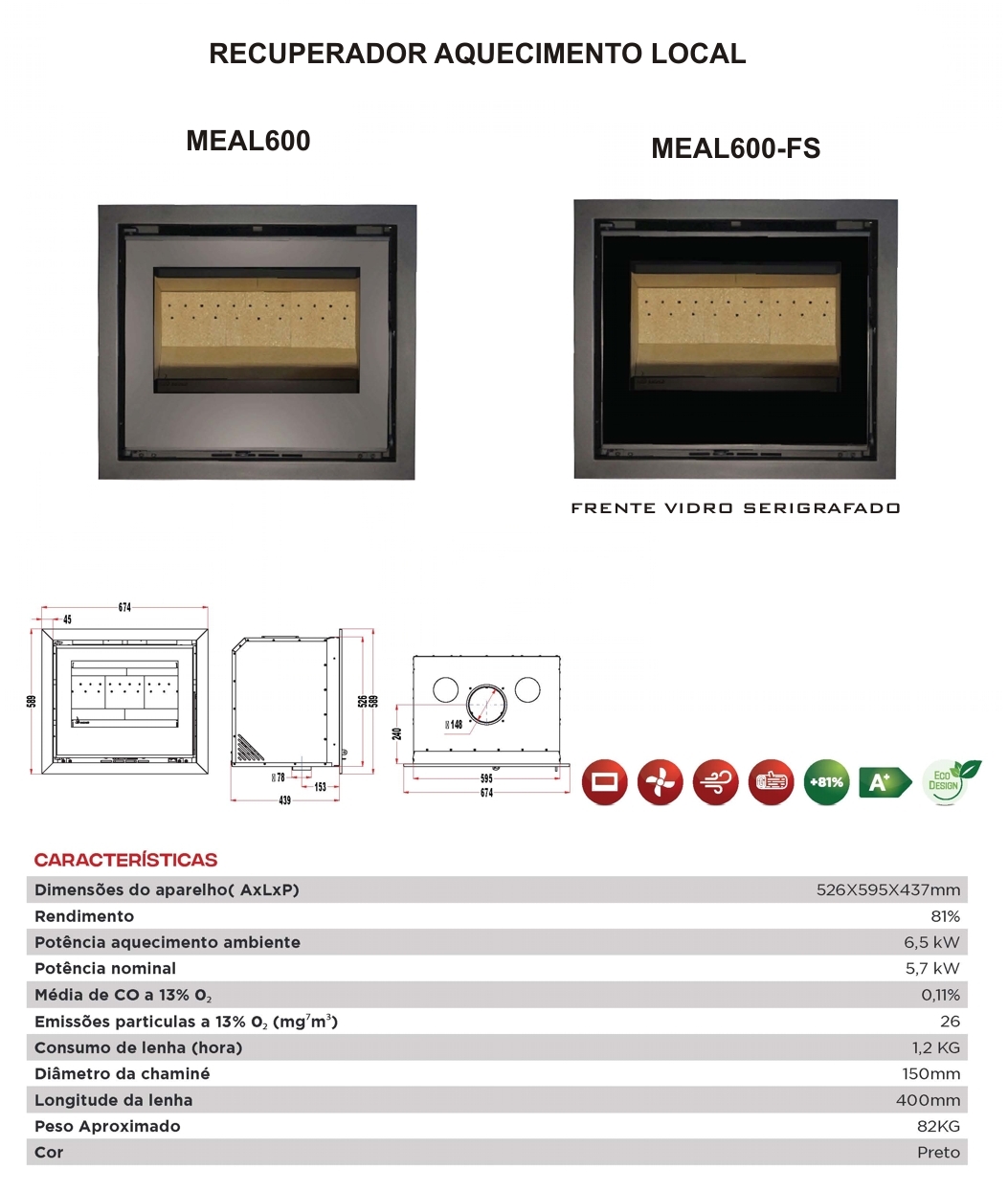 Recuperador aquecimento local
