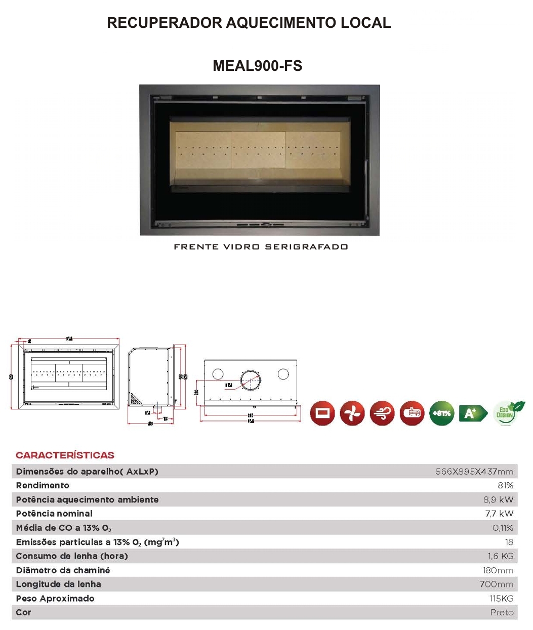 Recuperador aquecimento local 